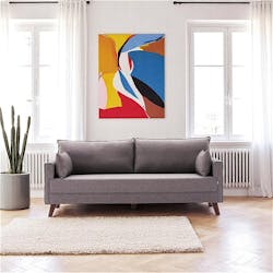 Canapé 3 places taupe - dos droit SPLIT