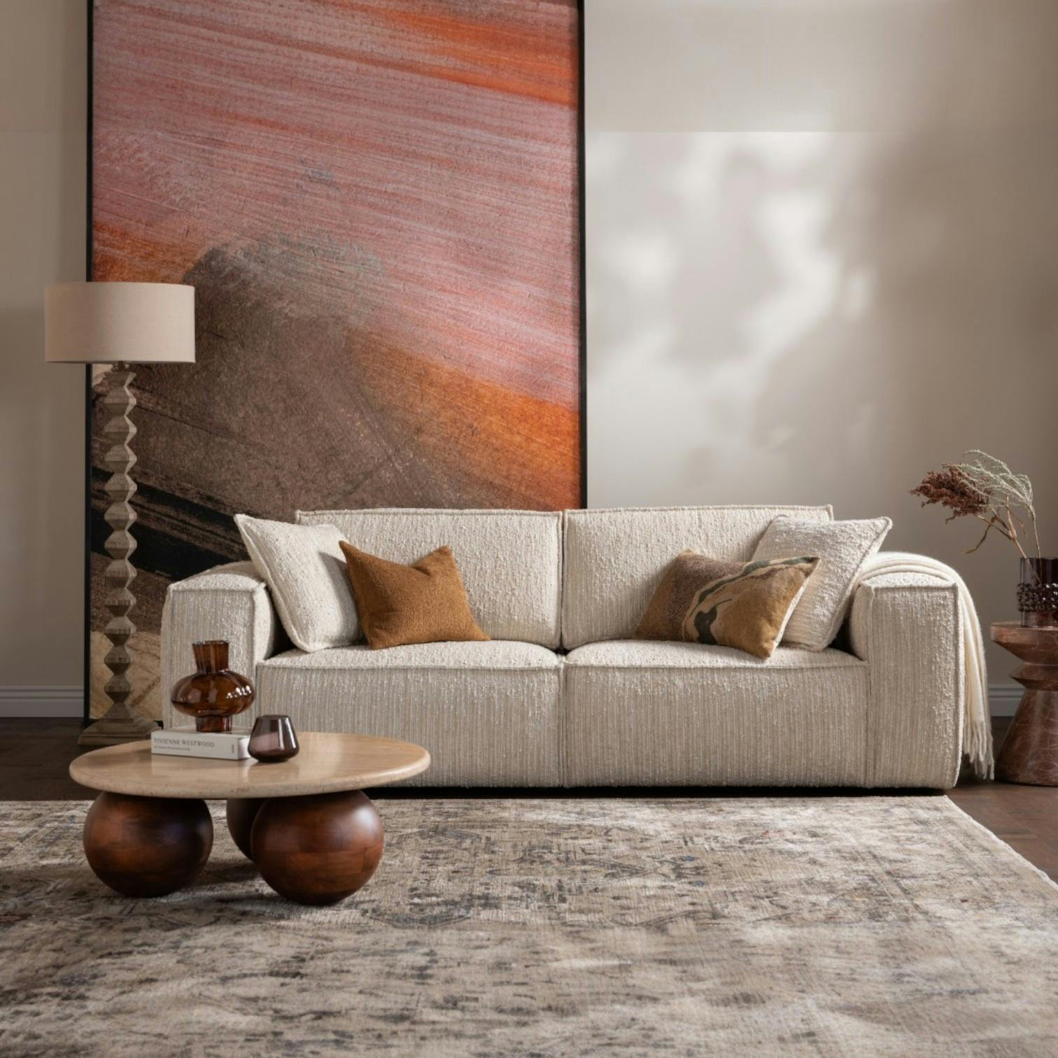 Canapé blanc 2 places SEMPIONE