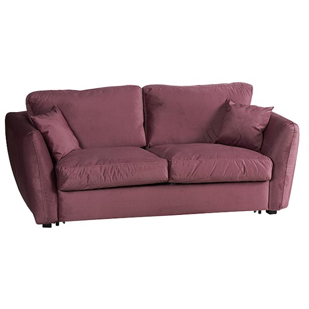 Canape Convertible Rose Toucher Velours Varsovie Canapes Convertibles Pier Import