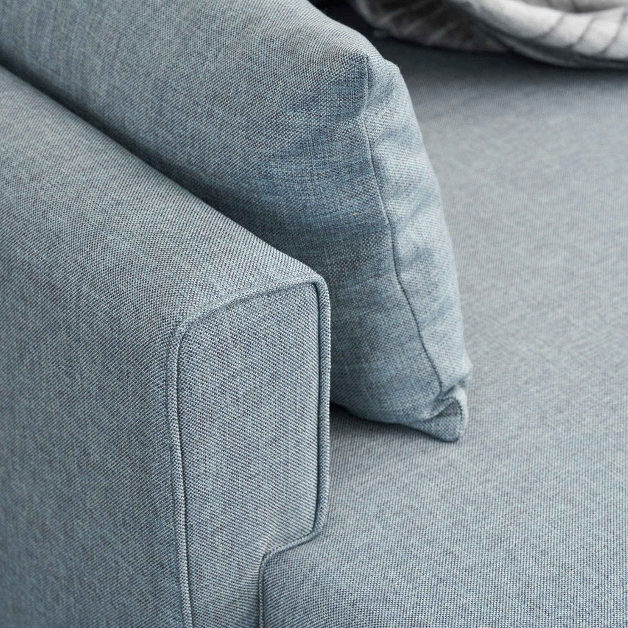 Canapé d'angle convertible bleu gris - côté gauche SPLIT