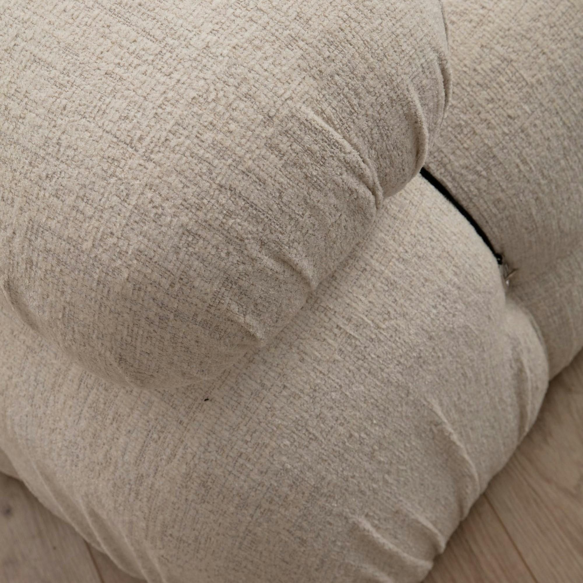 Canapé d'angle modulable beige - tissu bouclette RONDA