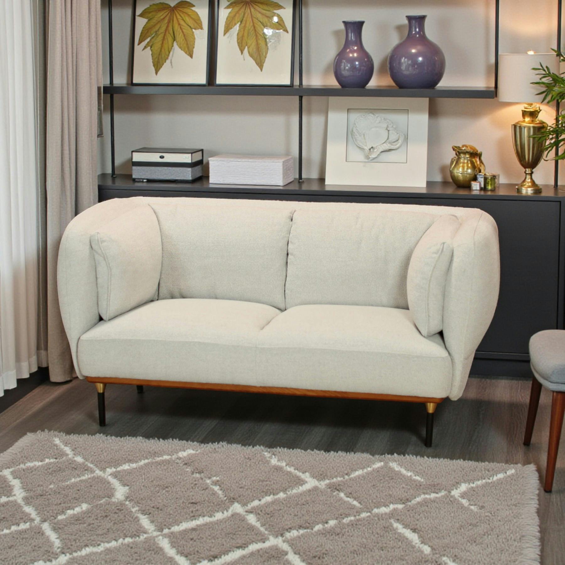 Canapé gris perle en tissu GOTEBORG