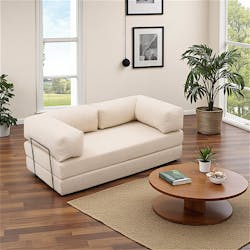 Canapé-lit écru confort, 190 cm ALTEA