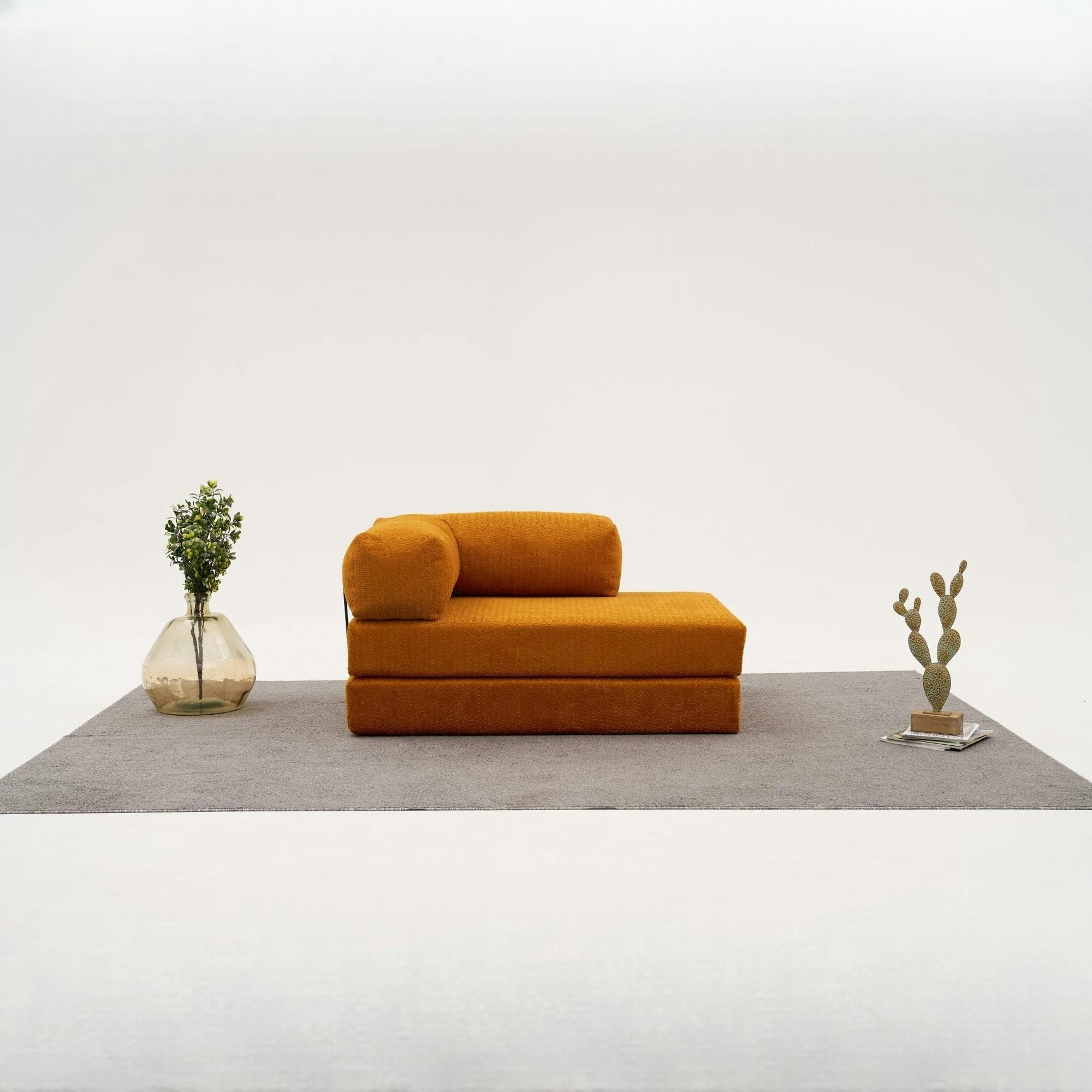 Canapé-lit sans mécanisme rouille, 2 places ALTEA