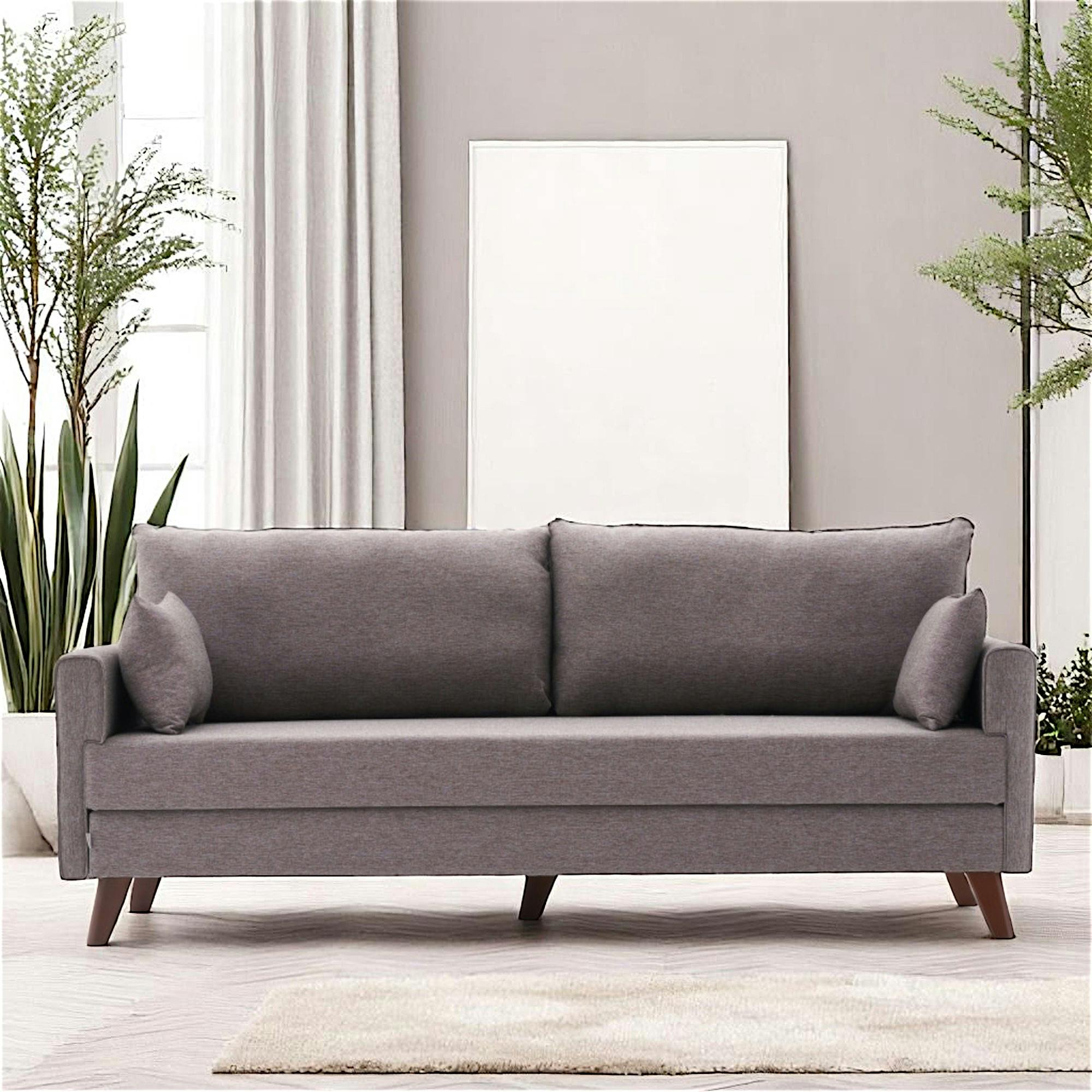 Canapé-lit taupe - dos droit SPLIT