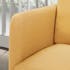 Canapé tapissier 3 places tissu jaune et pieds acier chromé 197,5x88x83cm RUN