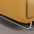 Canapé tapissier 3 places tissu jaune et pieds acier chromé 197,5x88x83cm RUN