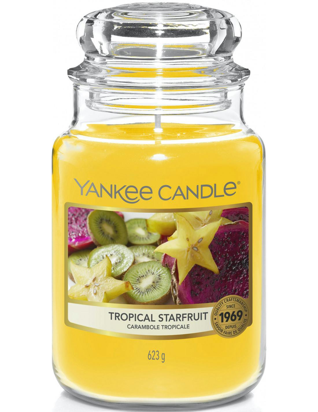 Carambole tropicale bougie parfumée grande jarre YANKEE CANDLE