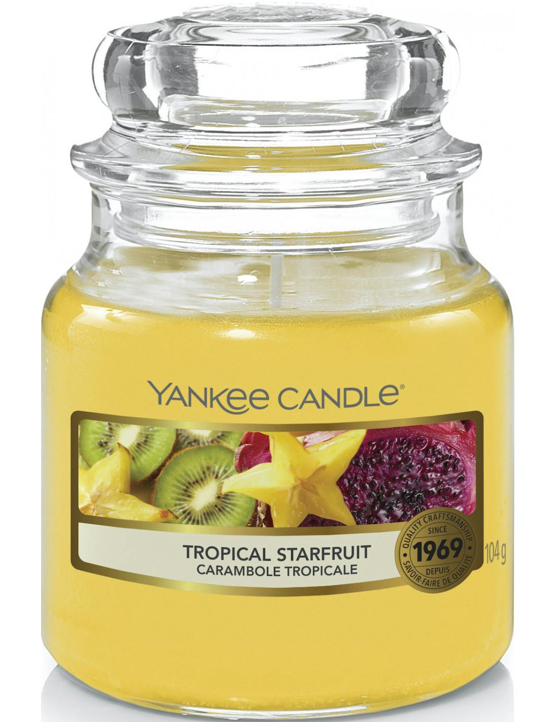 Carambole tropicale bougie parfumée petite jarre YANKEE CANDLE