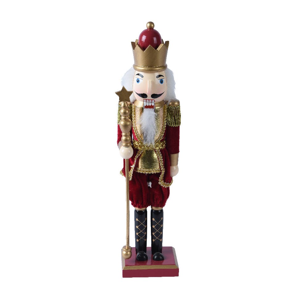 Casse-Noisette avec sceptre en bois H38 cm