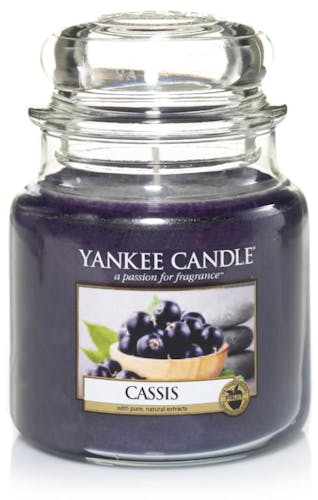 Cassis bougie parfumée moyenne jarre YANKEE CANDLE