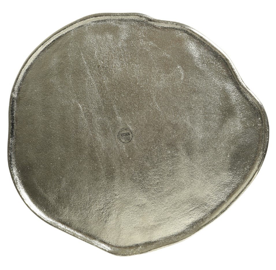 Centre de table assiette argentée