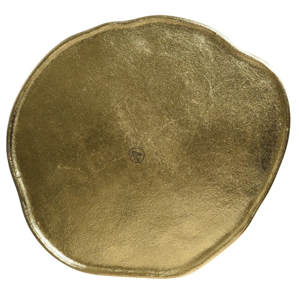 Centre de table assiette dorée