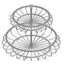 Centre de table / Coupe 2 étages en acier chromé D37xH34cm