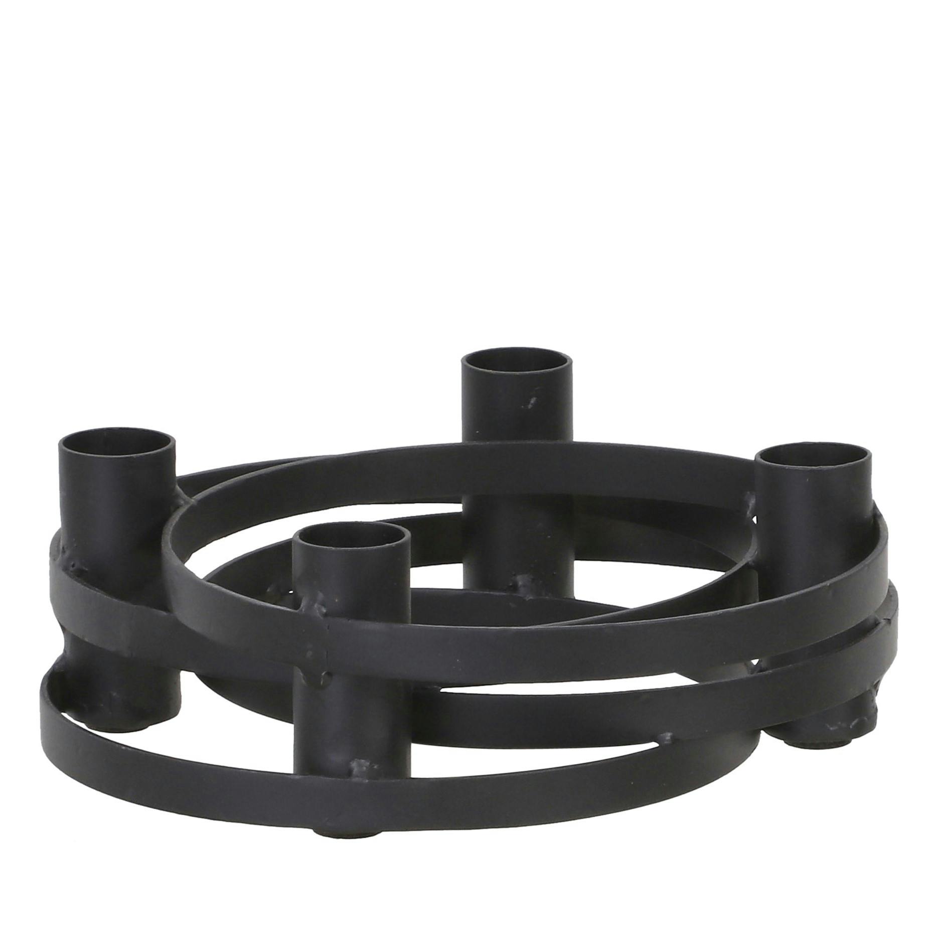 Centre de table spirale à 4 bougeoirs D 21 cm