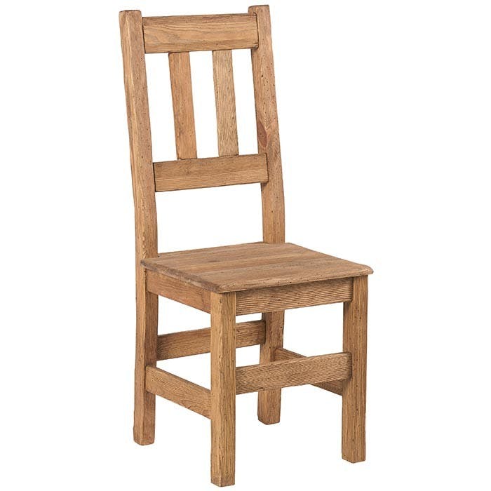 Chaise 100cm Pin brossé lasuré LAUSANE