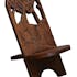Chaise à palabre bois sculptée Girafe 72CM
