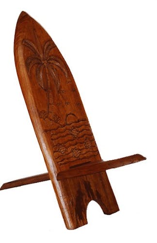 Chaise à palabre bois sculptée Surf Tortue 94cm