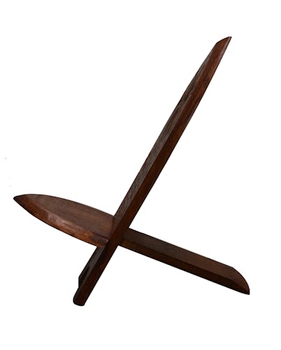 Chaise à palabre bois sculptée Surf Tortue 94cm