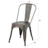 Chaise de style bistrot en metal gris