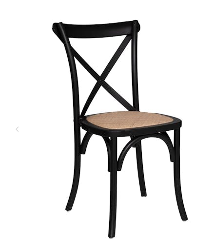Chaise bistrot noire (lot de 2) LUZ