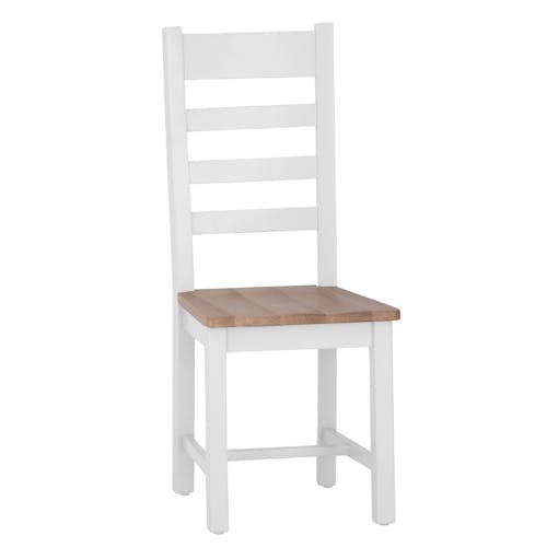 Chaise blanche en bois 59x57x77cm (x 2) - RETIF