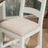 Chaise blanche bois recyclé assise rembourrée BRISTOL (lot de 2)
