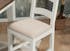 Chaise blanche bois recyclé assise rembourrée BRISTOL (lot de 2)