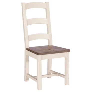  Chaise blanche bois recyclé BRISTOL