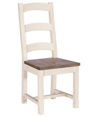 Chaise blanche bois recyclé BRISTOL