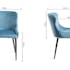 Chaise bleue en velours (lot de 2) ARLINGTON