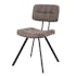 Chaise en tissu marron pieds metal de style industriel