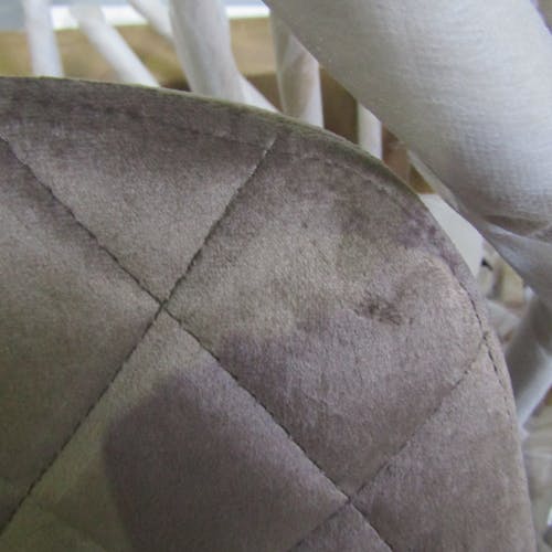 Chaise capitonnée velours gris taupe HAWAI (lot de 2)