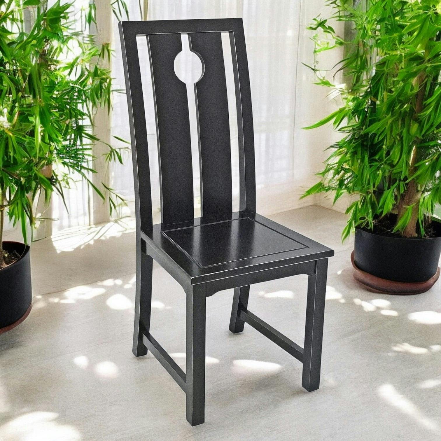 Chaise chinoise ming hévéa massif MAORI