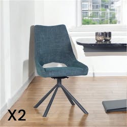 Chaise contemporaine pivotante lagon (lot de 2) LIGURIE