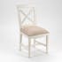 Chaise croisillon bois vieilli blanc GUSTAVE L 50 x P 53 x  H 95 AMADEUS