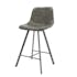 Chaise de bar couture apparente taupe pied étoile HELSINKI