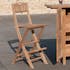 Chaise de bar de jardin en Teck brut massif Pliante SUMMER