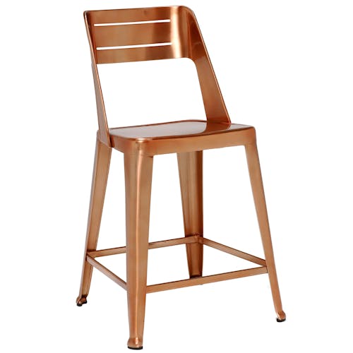 Chaise de bar design cuivre (lot de 2) HELSINKI