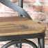 Chaise de bar en bois recyclé et métal vieilli LANDAISE