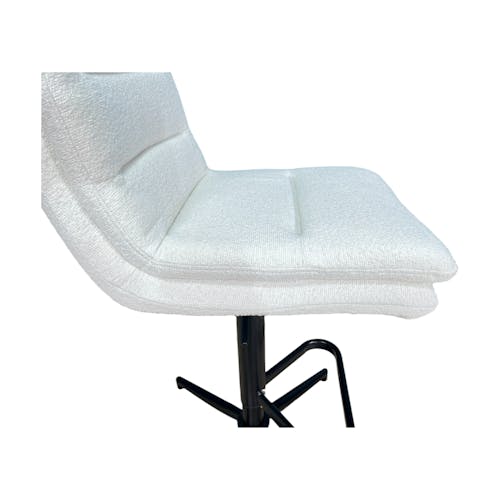 Chaise de bar en bouclettes blanches réglable en hauteur (lot de 2) PALERME