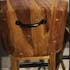 Chaise haute de bar avec dossier bois naturel style exotique