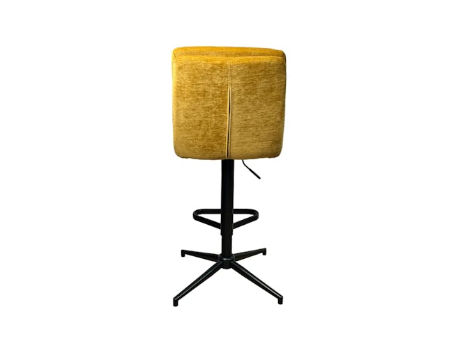 Chaise de bar en velours moutarde réglable en hauteur (lot de 2) PALERME