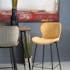 Chaise de bar en velours jaune style moderne (lot de 2) MELBOURNE