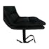 Chaise de bar en velours noir réglable en hauteur (lot de 2) PALERME