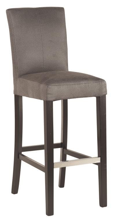 Chaise de bar grise 57x112 Pin, bouleau et microfibre