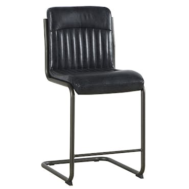  Chaise haute de bar avec dossier gris fonce style scandinave