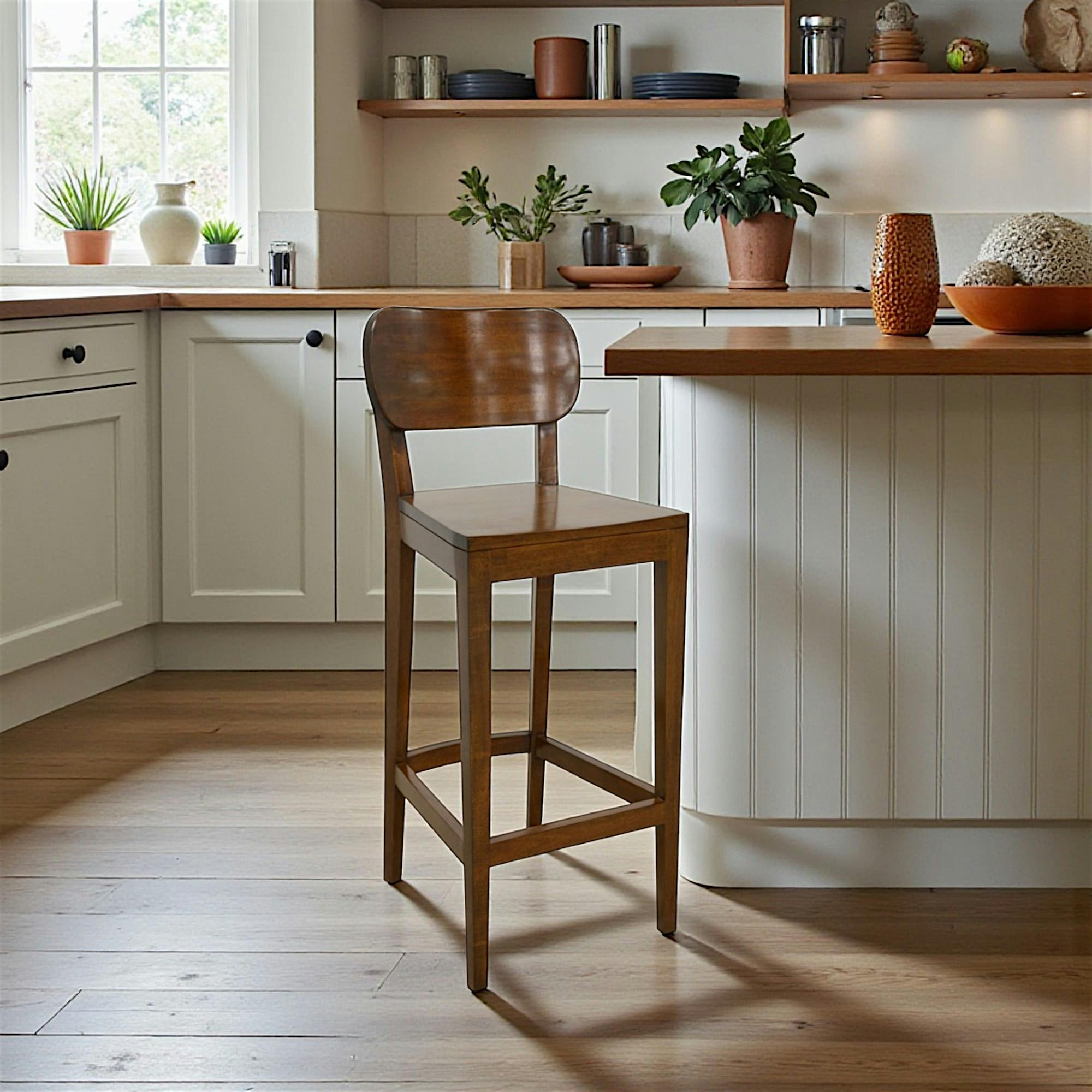 Chaise de Bar Hévéa 40x43x105cm TRADITION