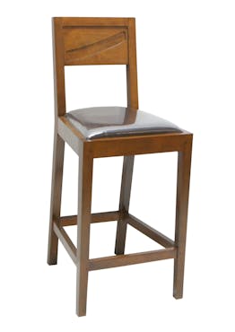  Chaise de bar Hévéa assise mousse 42x46x97cm NIAGARA