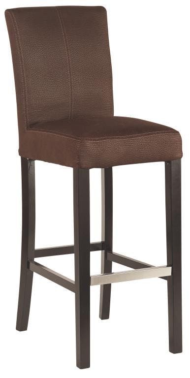 Chaise de bar marron 57x112 Pin, bouleau et microfibre